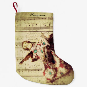 Petite Chaussette De Noël Ornement d'ange Vintage sur musique