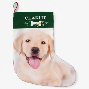Petite Chaussette De Noël Os adorable personnalisé photo chien de compagnie