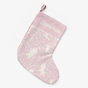 Petite Chaussette De Noël Où les choses sauvages motif floral rose