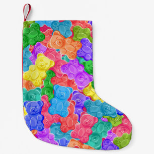 Petite Chaussette De Noël Ours de gelée sucrée coloré, bonbons de gomme. Sea