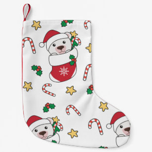 Petite Chaussette De Noël Ours polaire Noël Neige Hiver Animal Ours polaire