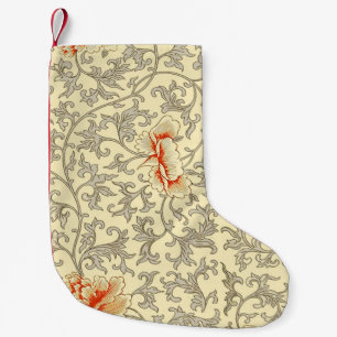 Petite Chaussette De Noël Owen Jones Motif Ancien : Fleurs de corail gris