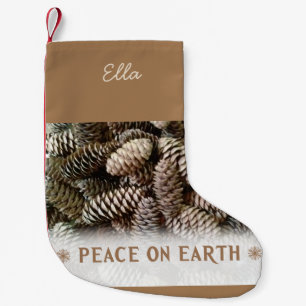 Petite Chaussette De Noël Paix faite sur commande de vacances sur le cône d