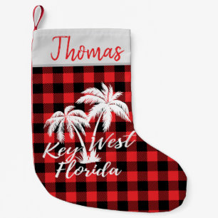 Petite Chaussette De Noël Palmiers de Key West Florida Beach