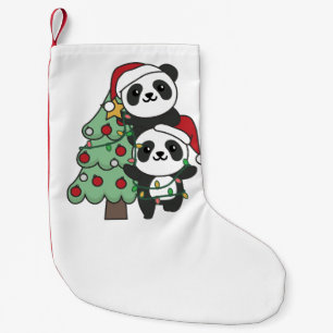 Petite Chaussette De Noël Panda Christmas Tree Animaux de Noël Pandas