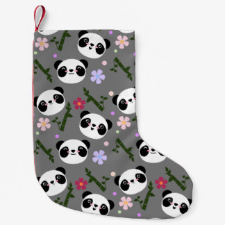Petite Chaussette De Noël Panda de Kawaii sur le gris
