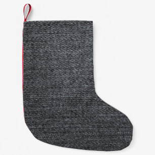 Petite Chaussette De Noël Pantalon bleu texture de tissu denim