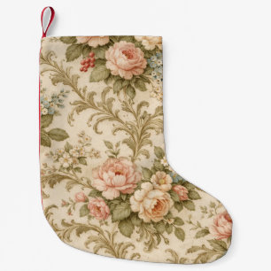 Petite Chaussette De Noël Papier peint à motif floral vintage