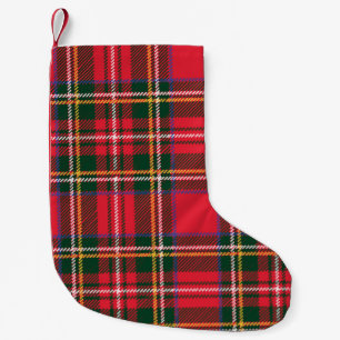 Petite Chaussette De Noël Papier peint Tartan traditionnel