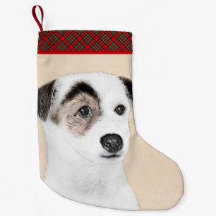 Petite Chaussette De Noël Parson Jack Russell Terrier Peinture - Chien Art