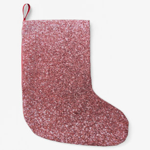 Petite Chaussette De Noël Parties scintillant rose pâle