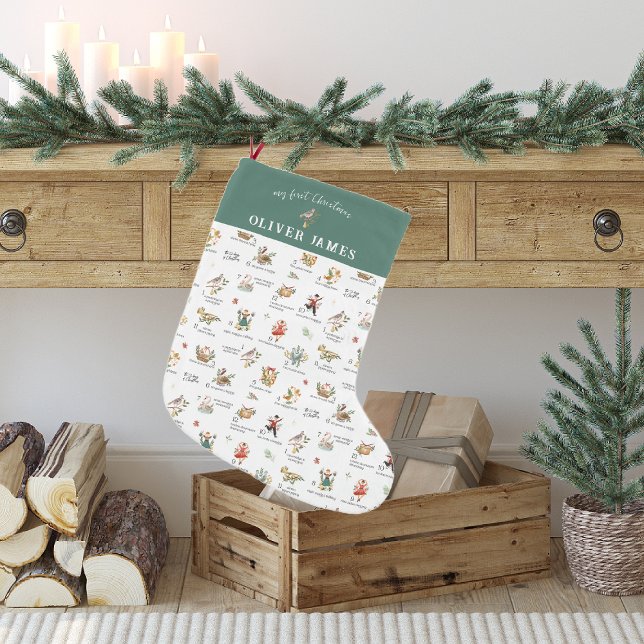 Petite Chaussette De Noël Partridge 12 jours | Mon premier Noël (Créateur téléchargé)