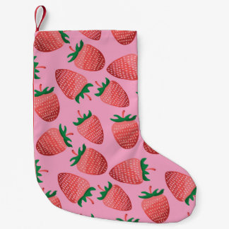 Petite Chaussette De Noël Pastel aux fraises : sucré Vintage