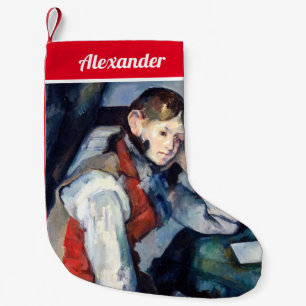Petite Chaussette De Noël Paul Cezanne - Garçon dans la veste rouge