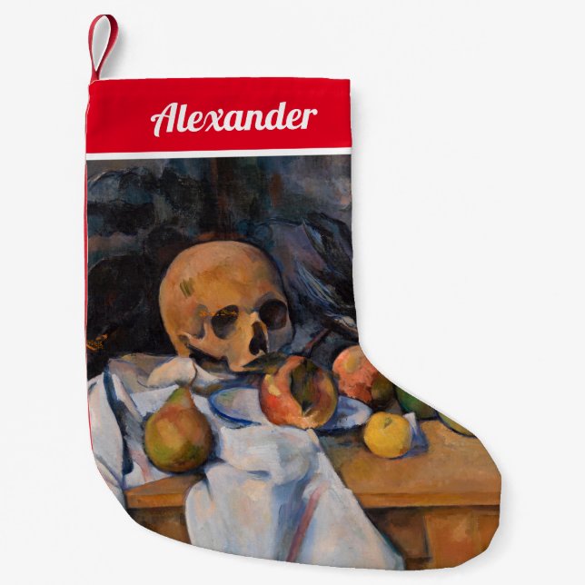 Petite Chaussette De Noël Paul Cezanne - La vie morte avec le crâne (Devant)
