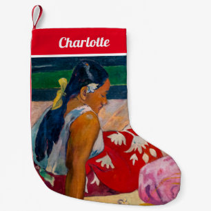 Petite Chaussette De Noël Paul Gauguin - Femmes tahitiennes sur la plage