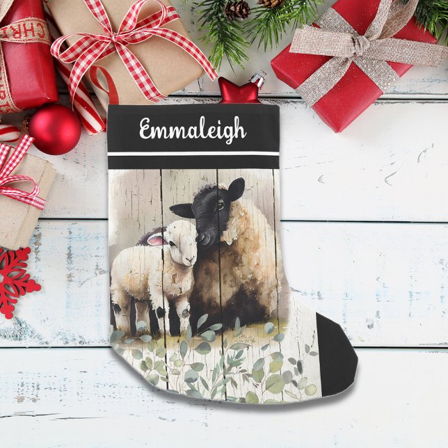 Petite Chaussette De Noël Pays Français Botanique Suffolk Sheep (Créateur téléchargé)