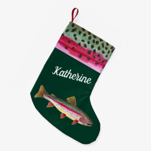 Petite Chaussette De Noël Pêche à la truite arc-en-ciel unique féminine