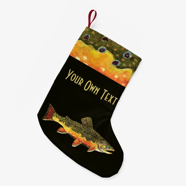 Petite Chaussette De Noël Pêche à l'omble de fontaine (Devant (Accrochage))