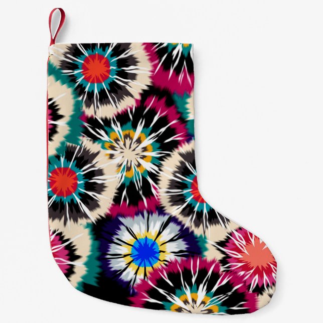 Petite Chaussette De Noël Peinture à la main Abstraite Aquarelle sans coutur (Devant)