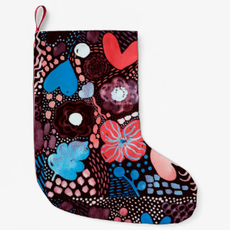 Petite Chaussette De Noël Peinture à la main Aquarelle Abstraite Croquis Doo