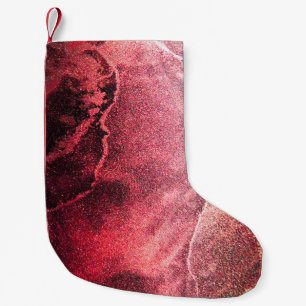 Petite Chaussette De Noël Peinture Abstraite à l'encre d'alcool Art moderne
