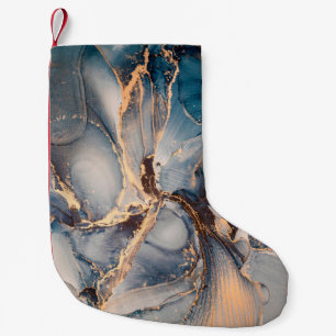 Petite Chaussette De Noël Peinture abstraite de luxe en encre d'alcool