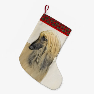 Petite Chaussette De Noël Peinture afghane sur la hanche - Belle art origina
