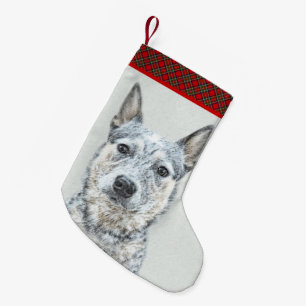 Petite Chaussette De Noël Peinture australienne sur le chien de bétail - Be