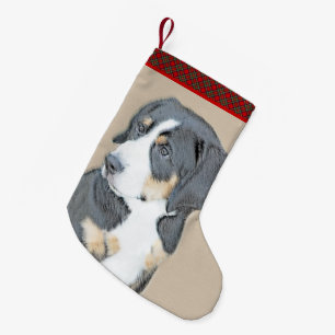 Petite Chaussette De Noël Peinture de Chien de Montagne bernois - Art origin