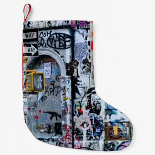 PETITE CHAUSSETTE DE NOËL PEINTURE MUR MULTICOLORÉE