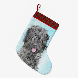 Petite Chaussette De Noël Peinture russe Terrier noir - Chien original migno