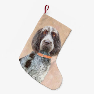 Petite Chaussette De Noël Peinture Spinone Italiano - Belle Art Original Chi