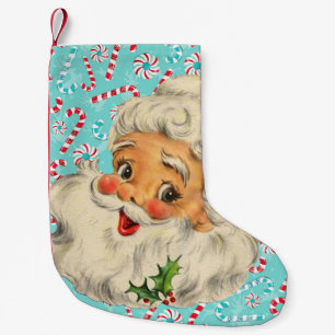 Petite Chaussette De Noël Père Noël avec des menthes poivrées