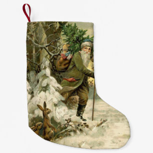 Petite Chaussette De Noël Père Noël vintage Noël victorien vacances Arbre 