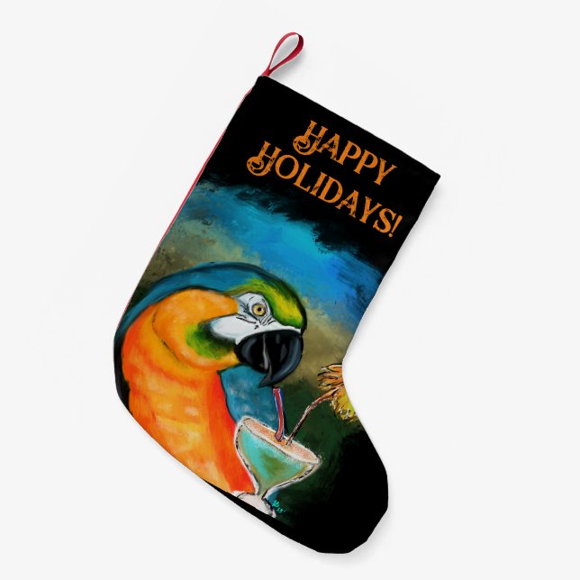 Petite Chaussette De Noël Perroquets (Devant (Accrochage))
