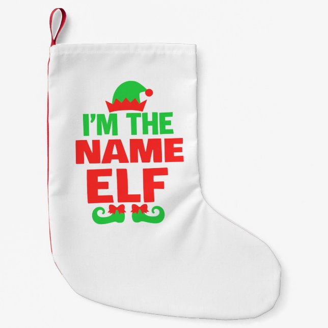 Petite Chaussette De Noël Personalized Christmas Elf (Devant)