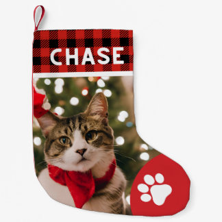 Petite Chaussette De Noël Personnalisé Pet photo noël chats mignons Pont rus