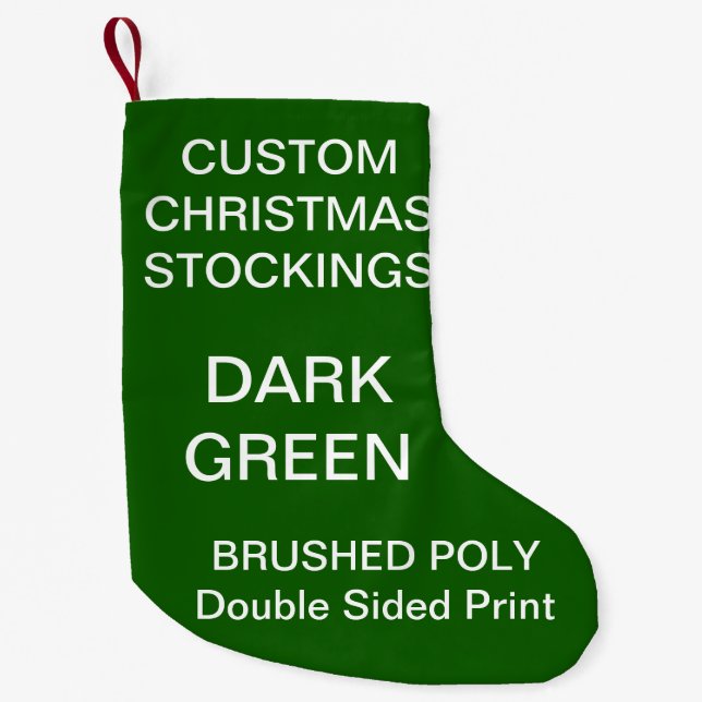 Petite Chaussette De Noël Personnalisé Petit stockage de Noël VERT personnal (Devant)