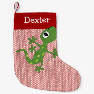Petite Chaussette De Noël Pet vert Lizard Noël Stocker