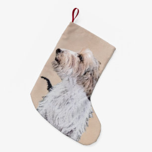 Petite Chaussette De Noël Petit Basset Griffon Vendéen Peinture - Chien Art