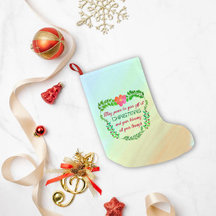 PETITE CHAUSSETTE DE NOËL PEUT-ÊTRE QUE LA PAIX SOIT VOTRE CADEAU À NOËL