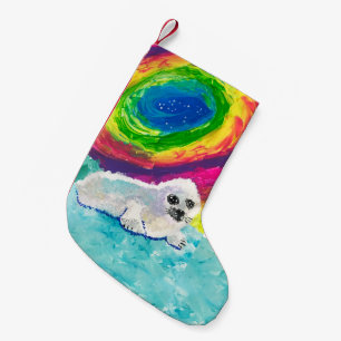 Petite Chaussette De Noël Phoque bébé "Art by Kids"