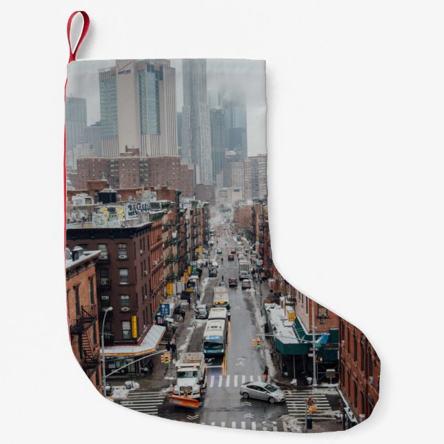 PETITE CHAUSSETTE DE NOËL PHOTO AÉRIENNE DE CITYSCAPE PENDANT LA JOURNÉE (Devant)