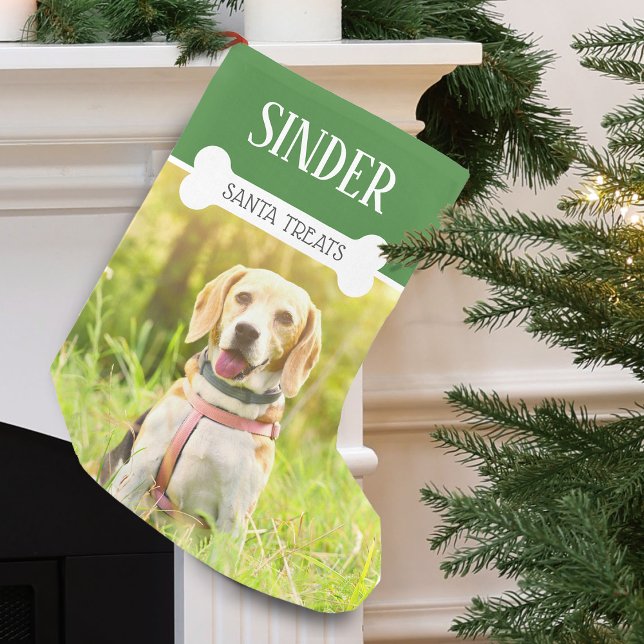 Petite Chaussette De Noël Photo de chien amusant personnalisée (Fun Dog Photo Personalized Small Christmas Stocking)