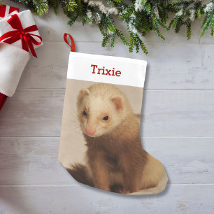 Petite Chaussette De Noël Photo et nom personnalisé de l'amoureux du famili