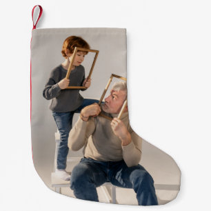Petite Chaussette De Noël Photo personnalisée Stockage de Noël