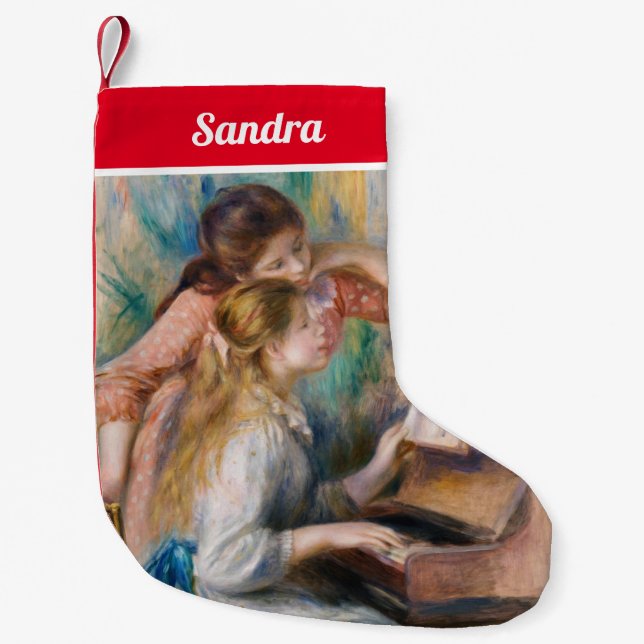Petite Chaussette De Noël Pierre Auguste Renoir - Jeunes filles au piano (Devant)