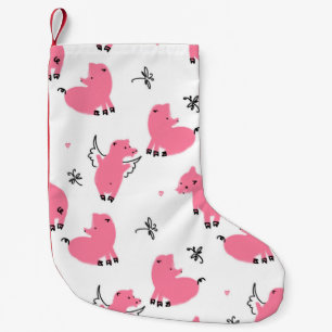 Petite Chaussette De Noël Piglet motif sans couture ne vole pas