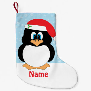 Petite Chaussette De Noël Pingouin de Noël personnalisé